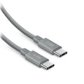Grey SBS braided two-metre USB-C to USB-C cable